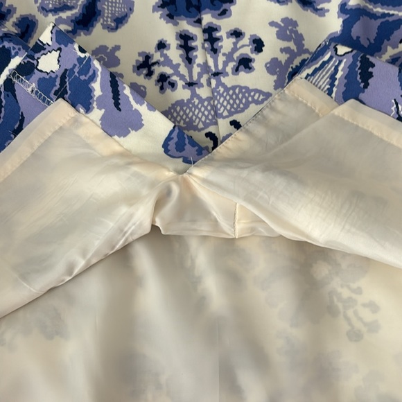 Merona purple, navy and white floral print skirt - Picture 6 of 7